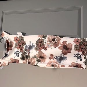 White floral off the shoulder dress